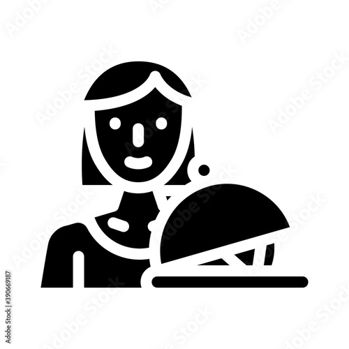 woman job glyph icon vector illustration sign