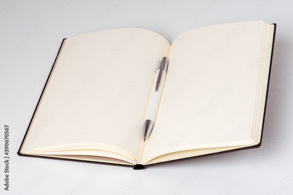 Carnet ouvert avec un stylo Carnet ouvert avec un stylo