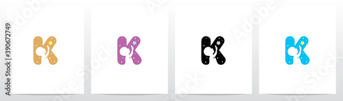 Child Reaching Star Letter Logo Design K