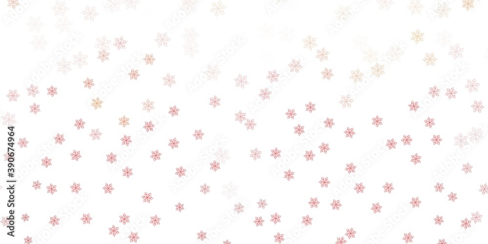 Light orange vector doodle pattern with flowers. Light orange vector doodle pattern with flowers.