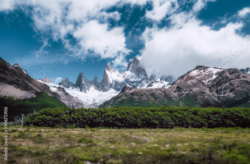 Forests and mountains of Patagonia in South America