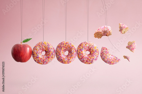 Photography Breaking bad diet habits, food cravings concept