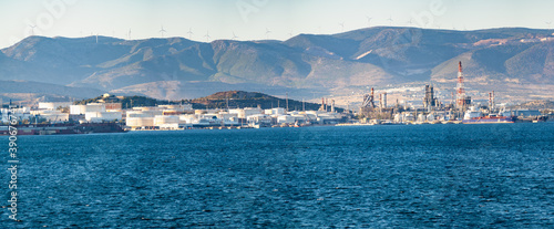 Oil facilities on the waterfront