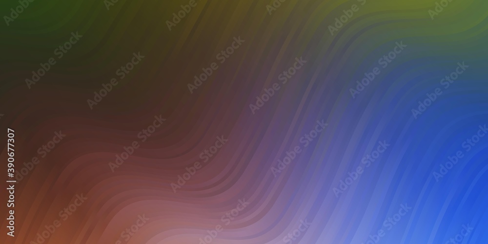 Fototapeta premium Light Blue, Yellow vector layout with wry lines.