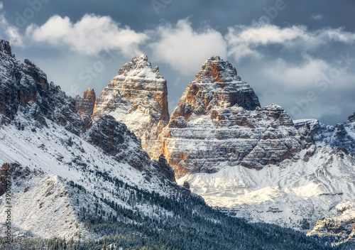 Mountain landscape in Dolomite Alps, Italy. Beautiful natural landscape in It...