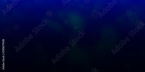 Dark BLUE vector texture with circles. © Guskova