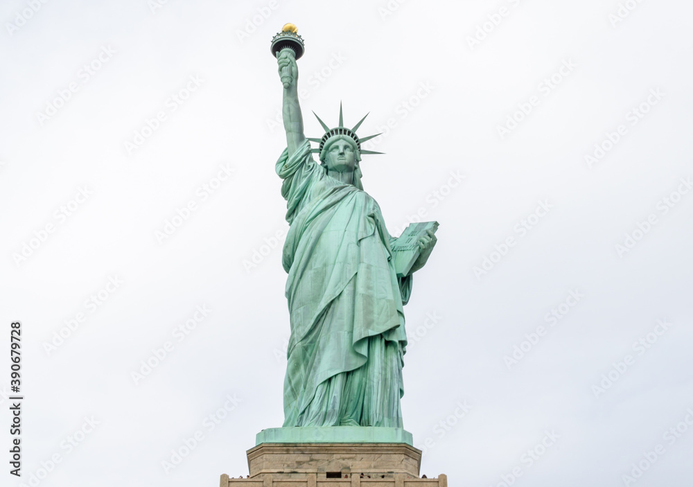 Fototapeta premium Low Angle View of Statue of Liberty Enlightening the World. Manhattan, New York City, USA