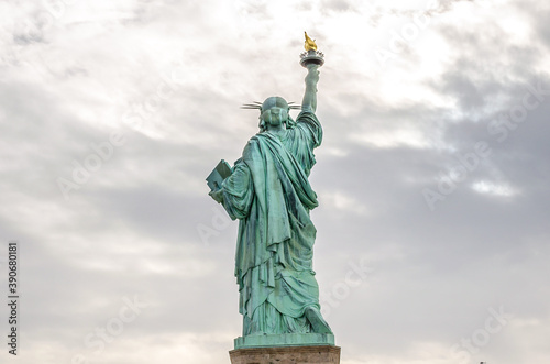 Low Angle View of Lady Liberty Statue in New York City, USA