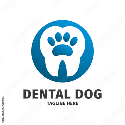 dental dog vet logo template