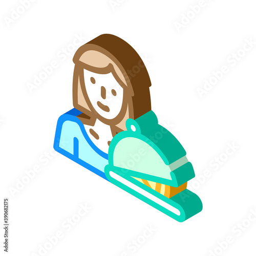 woman job isometric icon vector illustration sign