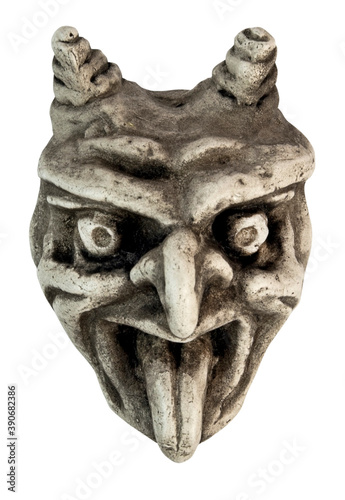 Fotografie, Tablou Stone gargoyle showing terrifying expression.