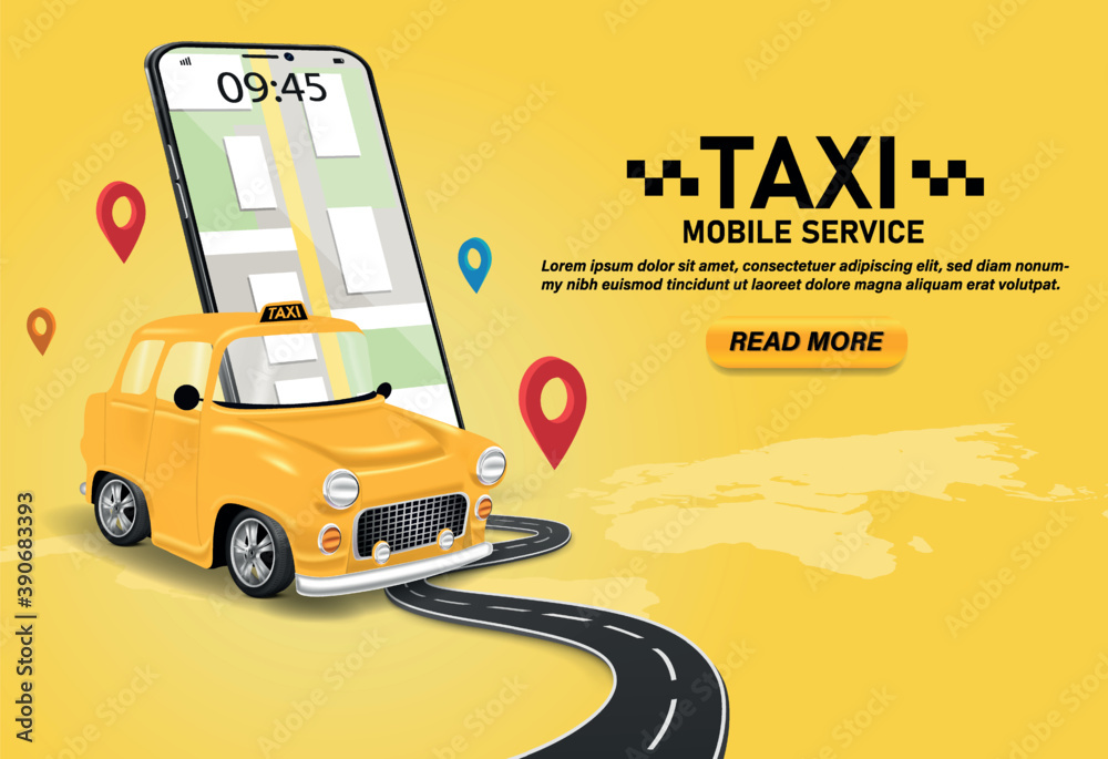 Order taxi. Taxi mobile app.