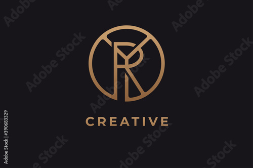 Abstract initial letter R and Y logo,usable for branding and business logos, Flat Logo Design Template, vector illustration