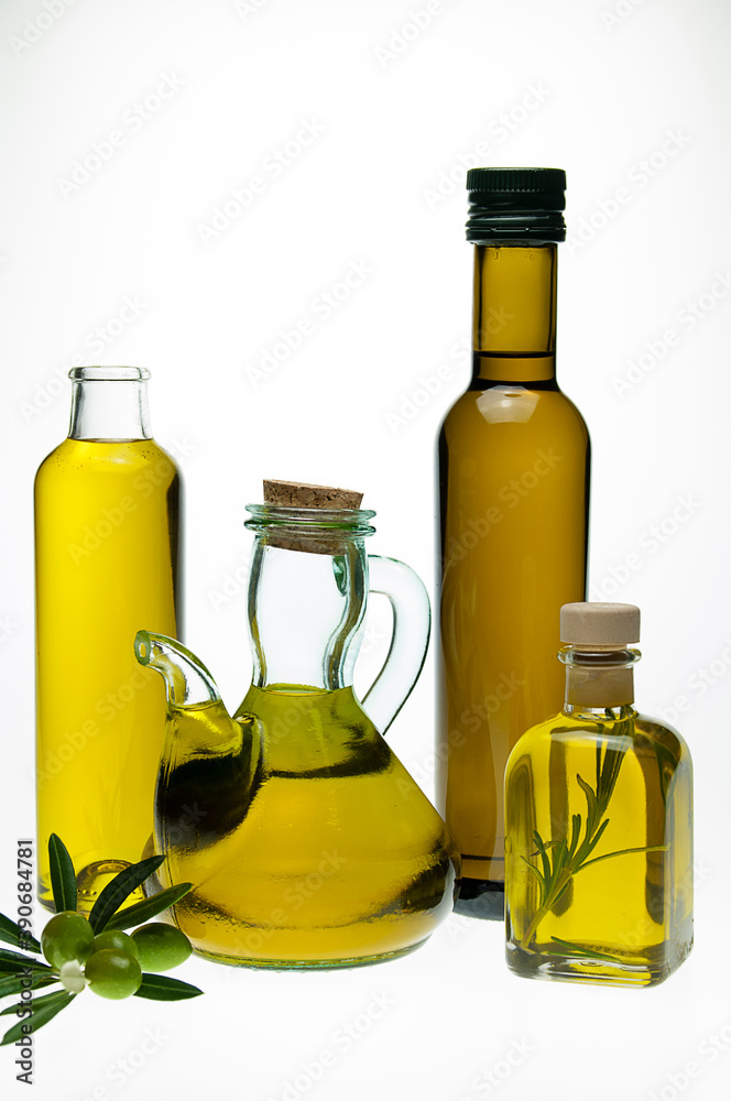 Bottles of extra virgin olive oil Bottles of extra virgin olive oil