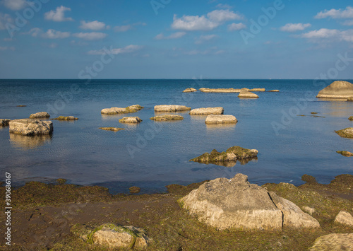 Boulders of rocks lying on ...