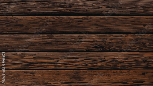 Rough splintered neutral reclaimed wood surface with aged boards lined up. Wooden planks on a wall or floor with grain and texture. Dark vintage wood planks background.