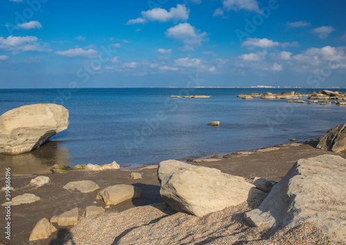 Boulders of rocks lying on ...