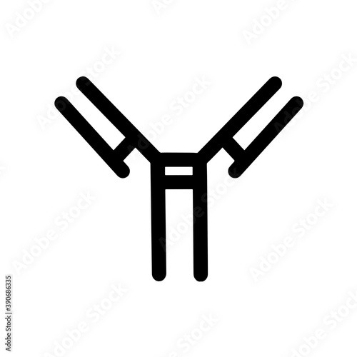 Antibody, immunoglobulin line icon, Human normal immunoglobuline. vector illustration eps10 Isolated on white background.