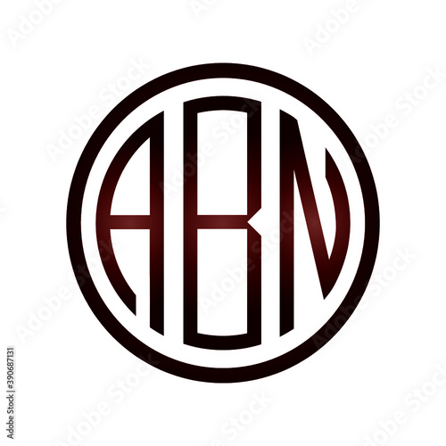  ABN letter logo design/abn gradient color logo/ABN Ellipse 3 letter logo polygon. ABN letter icon design on gradient background.A B N logo design. ABN initials Logo design 
