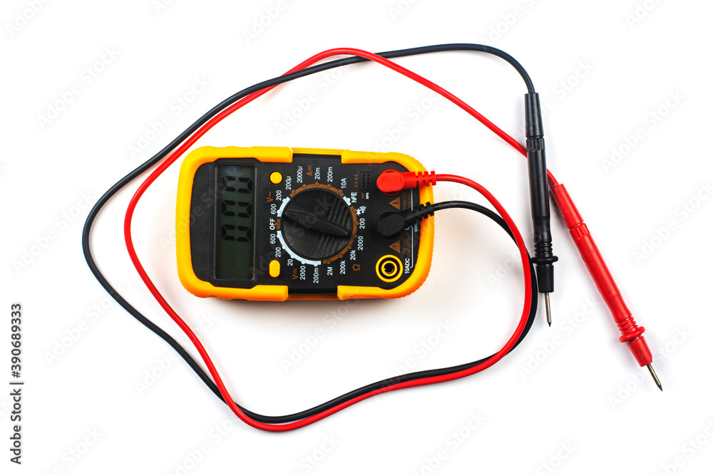 Multimeter isolated on white background. Multimeter isolated on white background.