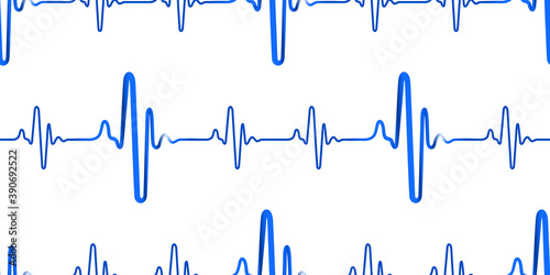 Cardiogram seamless pattern