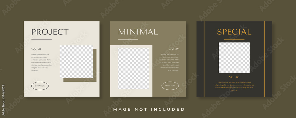 Minimalist social media post template Minimalist social media post template