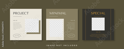 Minimalist social media post template