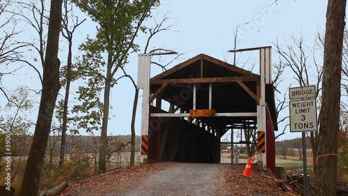 Old Keefers Mill Covered Bridge in Pennsylvania, United States photo