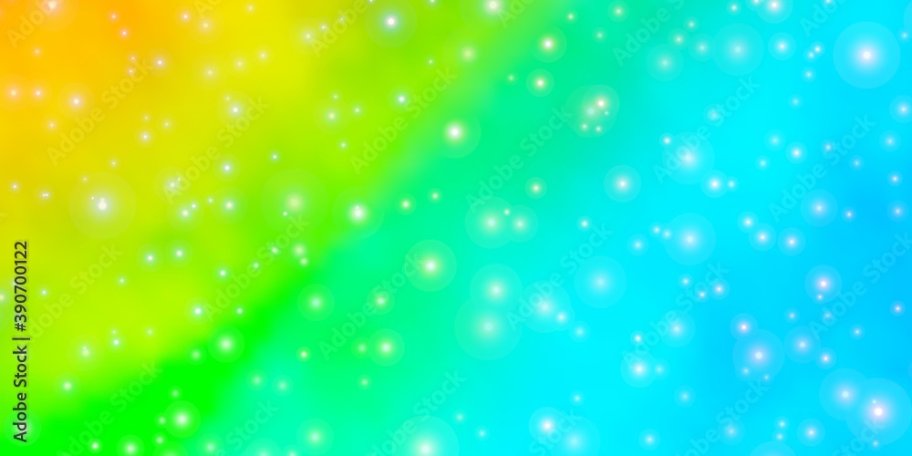 Light Blue, Yellow vector layout with bright stars. Light Blue, Yellow vector layout with bright stars.