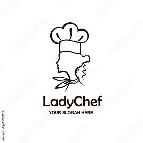 chef woman design isolated on white background
