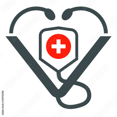 Vector graphics .
Doctor at home.
family doctor. Protection from disease.