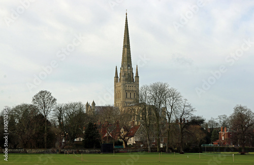 Norwich cathedral distant view