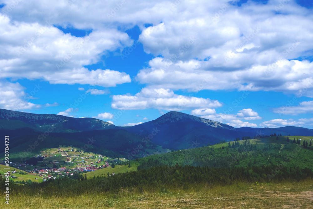Fototapeta premium beautiful landscape, mountains, clouds