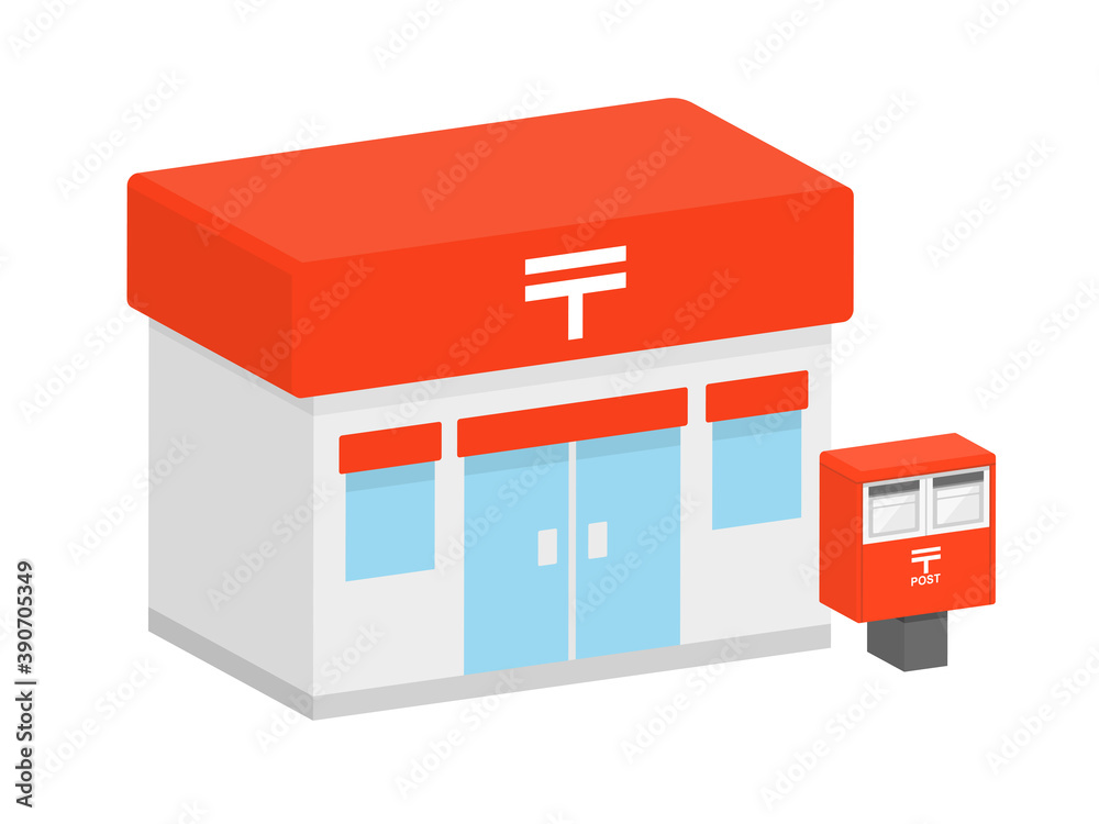 郵便局の立体アイコンイラスト Stock Vector Adobe Stock