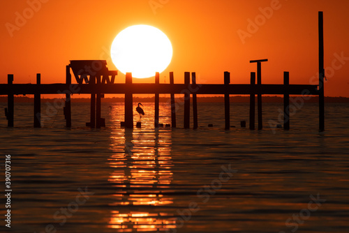 Sunset Over Mobile Bay in Fairhope  AL  USA