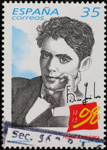 Federico Garcia Lorca on spanish postage stamp photo