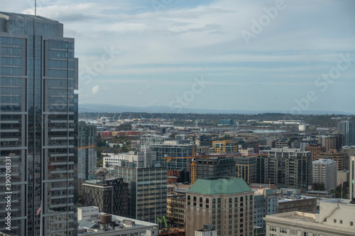 Overlook of Portland downtown  Oregon