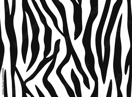 Seamless pattern of zebra texture background elements. Hand-drawn zebra texture in black and white color. Trendy animalistic colorful background for textile, fabric, paper. 