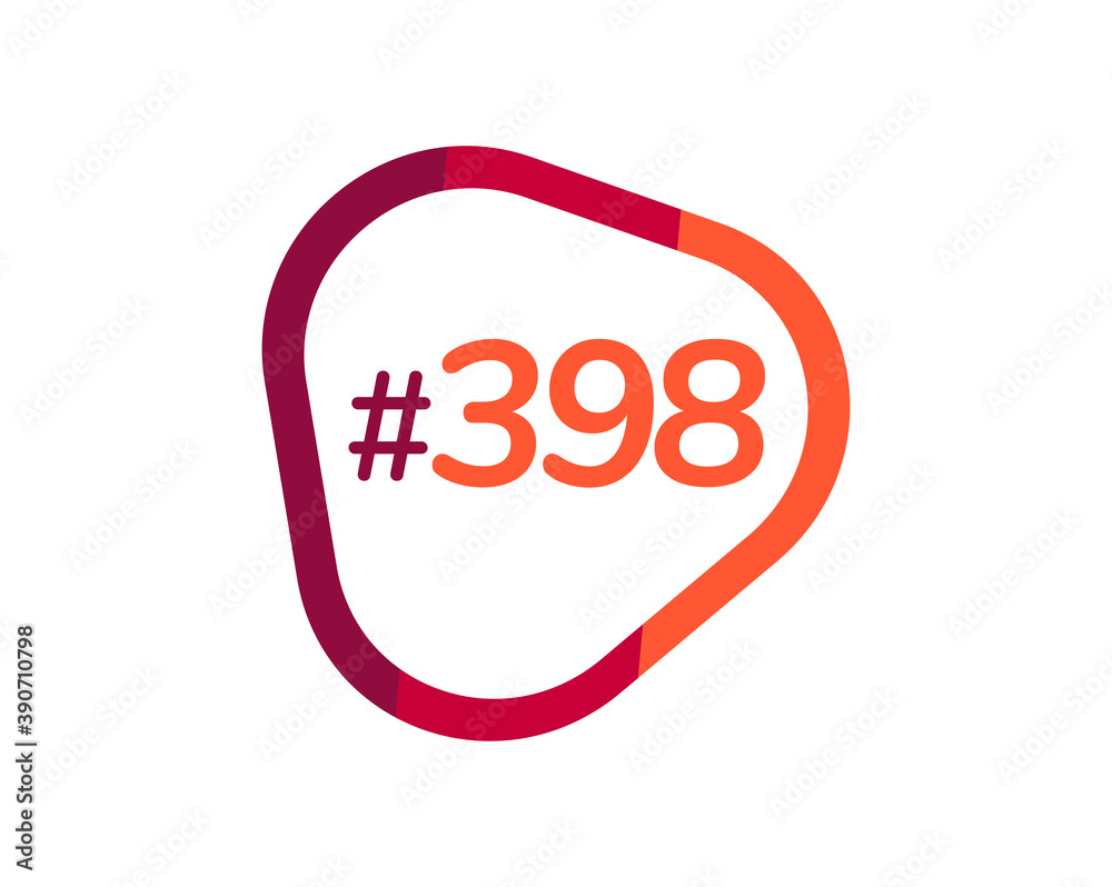 Number 398 image design, 398 logos Number 398 image design, 398 logos