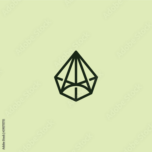 Letter A geometric logo