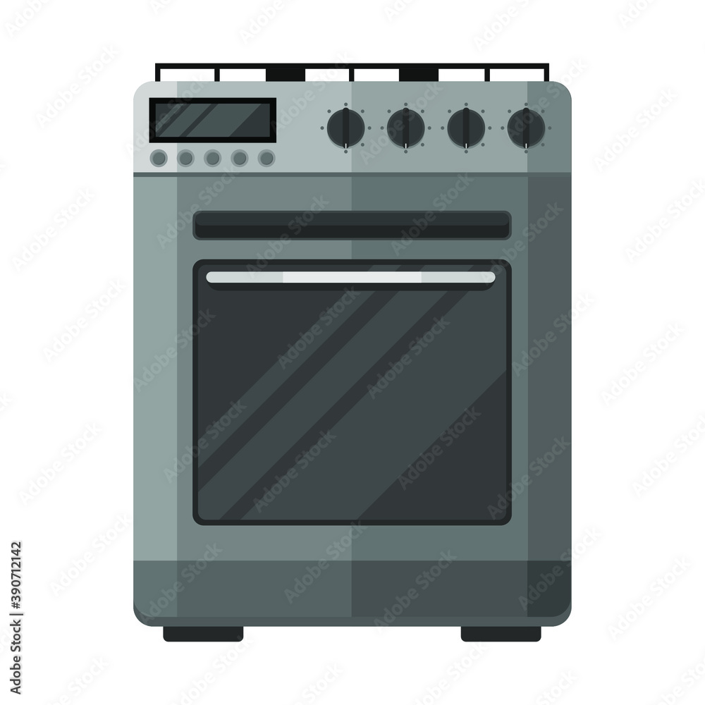 Flat design electronic kitchen appliance meat grill machine Flat design electronic kitchen appliance meat grill machine