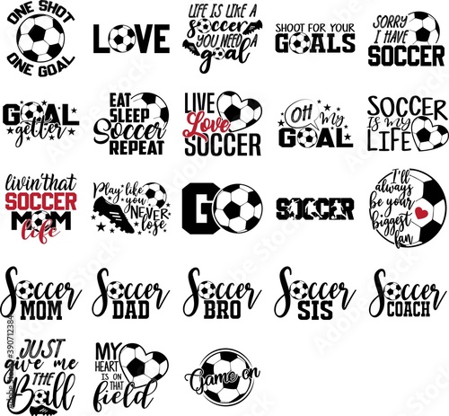 Collection of Soccer phrases, slogans or quotes