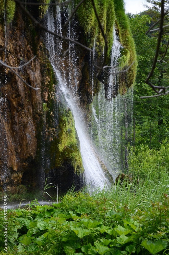 Fototapeta premium Waterfall in Plitvice lakes national park