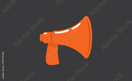 Megaphone, Loudspeaker cartoon vector illustration. Alert and announcement symbol.