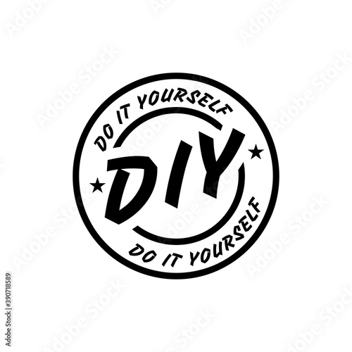 Circle do it yourself logo stamp design template