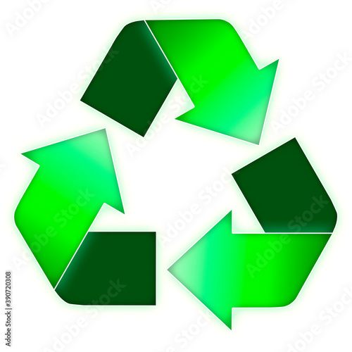 Recycling Symbol Illustration isolated on white