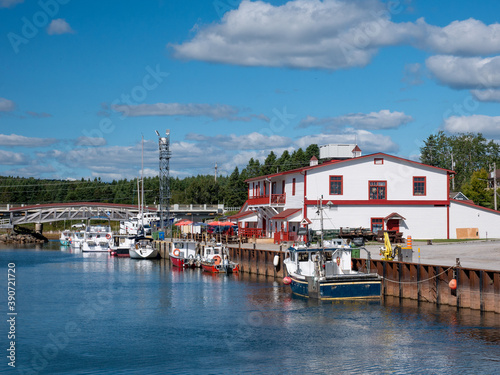 View on a small marina in Gaspe Peninsula, Quebec, Canada. photo