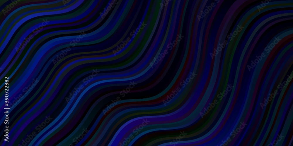 Dark BLUE vector pattern with wry lines.