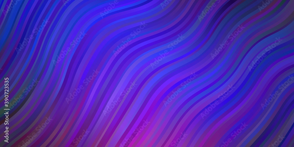 Fototapeta premium Dark Blue, Red vector backdrop with bent lines.