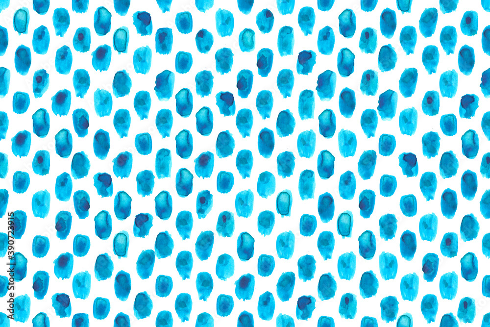 Hand painted seamless pattern with blue painted dots Hand painted seamless pattern with blue painted dots